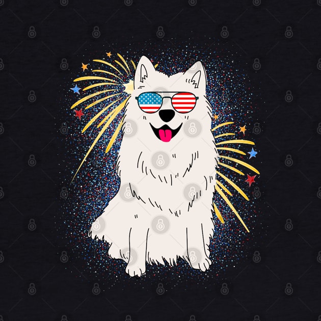 Cool Dog USA flag Patriotic 4th July independence day coolest shirt for july forth by BoogieCreates